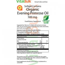 EVENING PRIMROSE ORGANIC OIL 500MG –1000 SOFTGELS