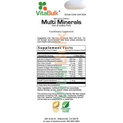 MULTI MINERALS – IRON & IODINE FREE - 100 TABLETS