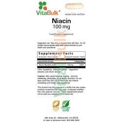 NIACIN 100 MG – 100 CAPSULES