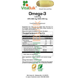 OMEGA-3 – 1200MG – Double Industry Standard Potency -100 SOFTGELS