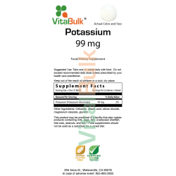 POTASSIUM 99MG – 250 TABLETS