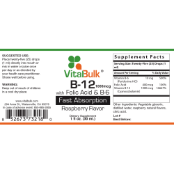 VITAMIN B12&B6 1000/10000 MCG WITH FOLIC ACID 400 MCG- DROPS