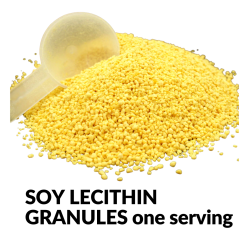 SOY LECITHIN GRANULES one serving - 0.2 Oz. (6.5 Gr.) - 30 PACKETS PER BOX