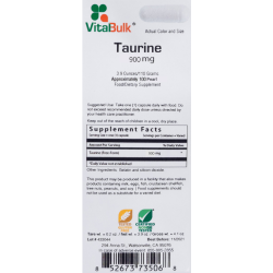 TAURINE 900 MG – 100 CAPSULES