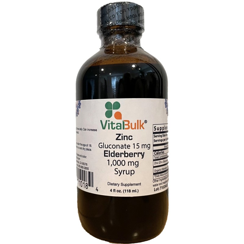 ZINC GLUCONATE 15 mg WITH ELDERBERRY 1000 mg SYRUP