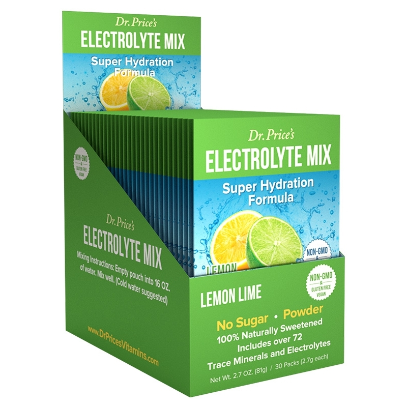 ELECTROLYTE MIX - LEMON LIME FLAVOR – 30 INDIVIDUAL PACKETS