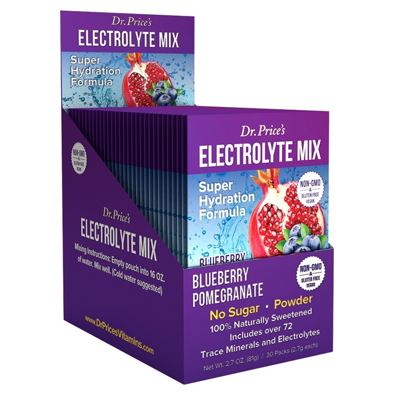 ELECTROLYTE MIX - BLUEBERRY POMEGRANATE FLAVOR – 30 INDIVIDUAL PACKETS