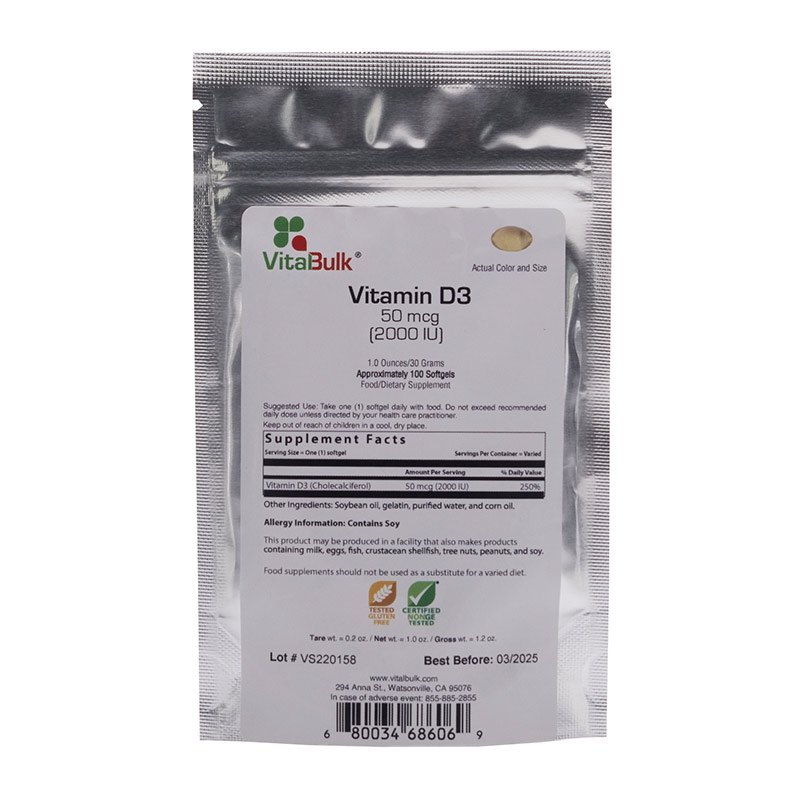 VITAMIN D3 2000 IU – 100 SOFTGELS