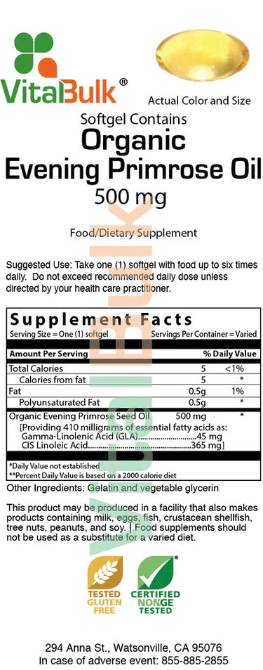 EVENING PRIMROSE ORGANIC OIL 500MG – 100 SOFTGEL18