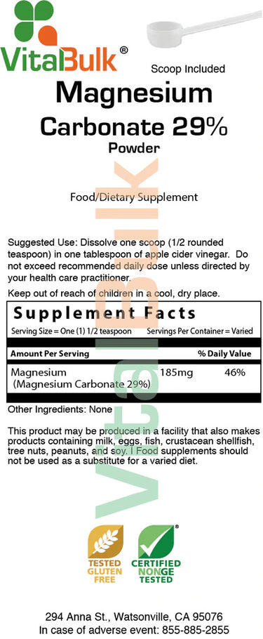 MAGNESIUM CARBONATE 29% - 2 Oz. (56 Gr.)