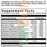 MULTI MINERALS – IRON & IODINE FREE - 100 TABLETS