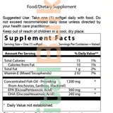 OMEGA-3 – 1200MG – Double Industry Standard Potency -100 SOFTGELS