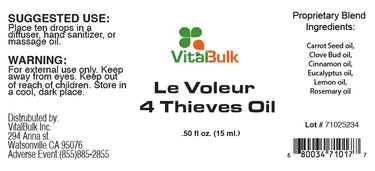 LE VOLEUR - 4 THIEVES OIL - 0.5 Oz. (15 ML)