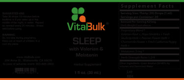 SLEEP - WITH VALERIAN & MELATONIN - 1 Oz. (30 ML)
