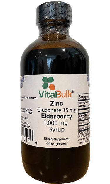 ZINC GLUCONATE 15 mg WITH ELDERBERRY 1000 mg SYRUP
