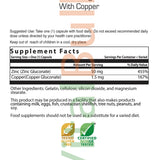 Zinc Gluconate 50 mg. With Copper